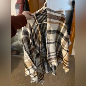 Plaid Fringe Women's Jacket
